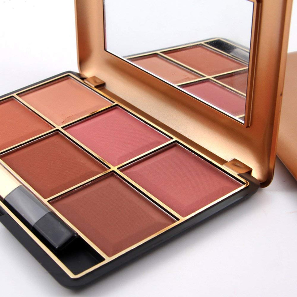 EMILY 7004-014N Color de mejilla Maquillaje cosmético Natural Polvo Colorete Paleta 01#