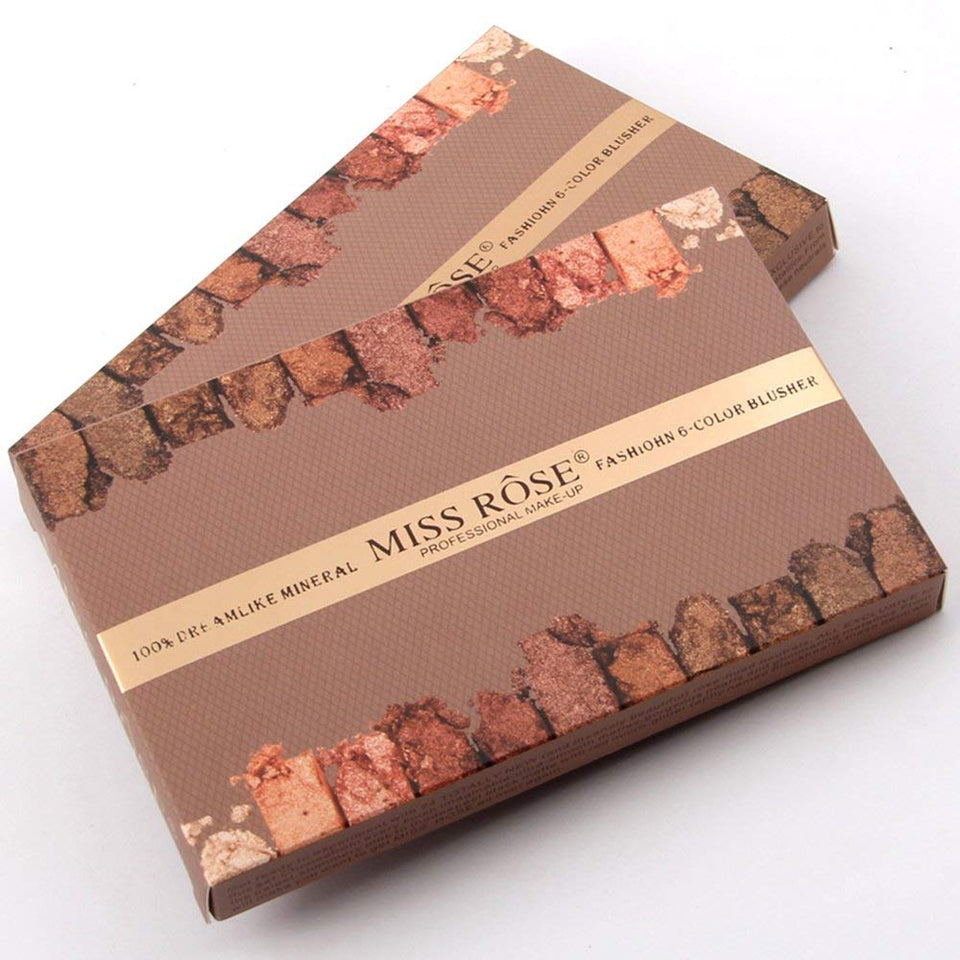 EMILY 7004-014N Color de mejilla Maquillaje cosmético Natural Polvo Colorete Paleta 01#