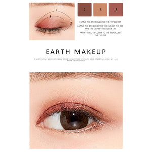 Hennta Nuevo 9 Color Shimmer Glitter Polvo de Sombra de Ojos Mate Sombra de Ojos Maquillaje cosmético Crepúsculo y Atardecer Paleta de Maquillaje Cosméticos