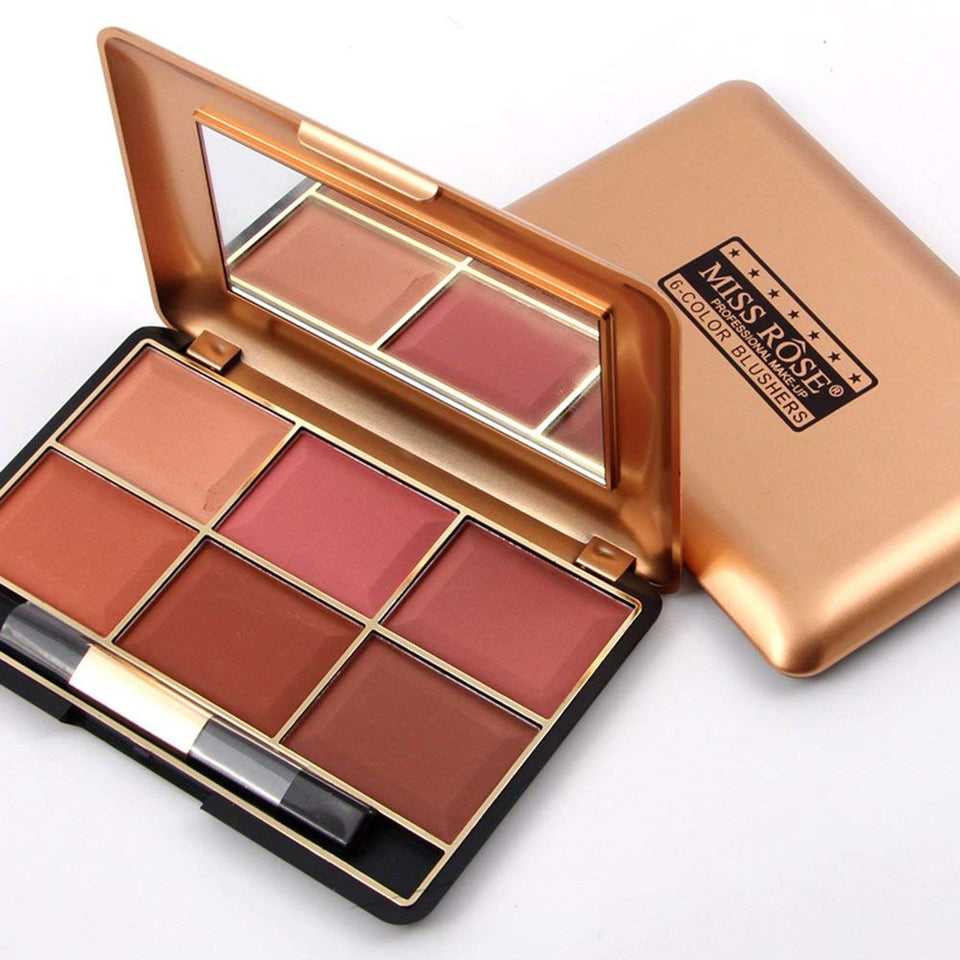 EMILY 7004-014N Color de mejilla Maquillaje cosmético Natural Polvo Colorete Paleta 01#