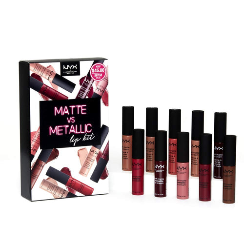 NYX PROFESSIONAL, 10-Pack Matte vs Metallic Lip KIT, 29,57ml
