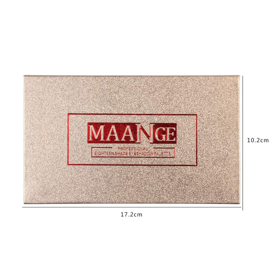 Nuevo!!! Hennta 18 Color Shimmer Glitter Paleta de sombra de ojos Polvo de sombra Mate Sombra de ojos Maquillaje cosmético Bandeja de paleta Cosméticos Regalo romántico Impermeable a prueba de sudor Larga duración Pigmentado